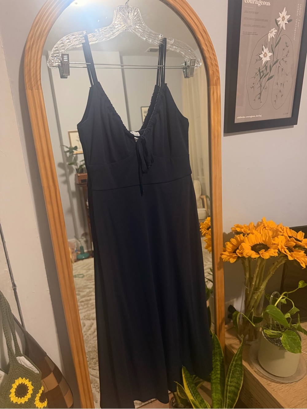 Francesca's Navy Blue Midi Dress